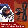 1Pair Swivel Buckle Laces Thick Rope Sneakers Shoelace Nezha Automatic Shoelaces Without Ties Install Simple Shoes Accessories
