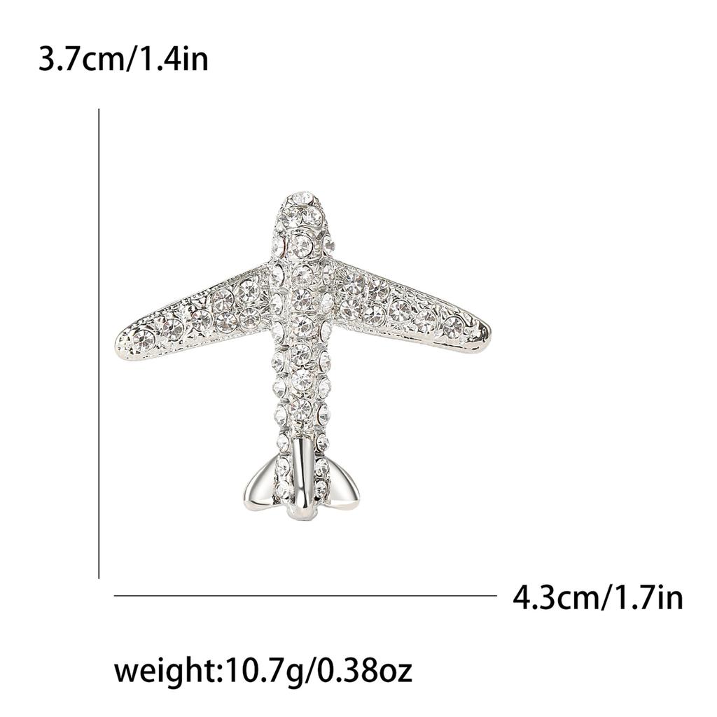 Mode Strassstein Flugzeug Brosche Nische High-End Damen Kleid Anzug Schmuck Corsage mit Nadel
