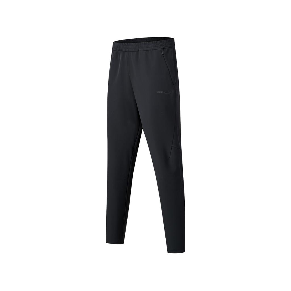 Saucony Urban Commuter Series Stretch Mid-Rise Straight-Leg Knit Sports Pants Men Pants Black SC2240114E-BK01