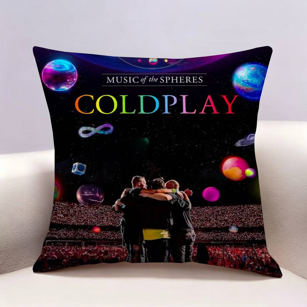 CColdplay Band Doublesided print Pillow Case for Sofa Living Room Home office Decor Protective Cover