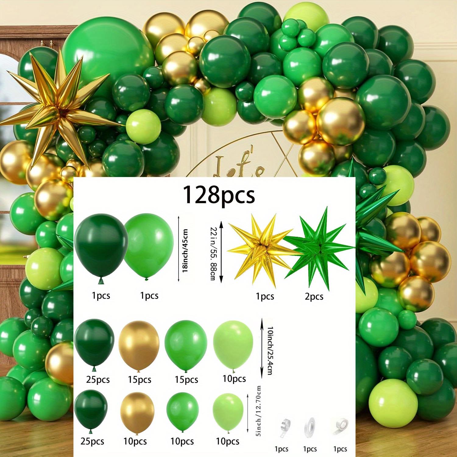 

128pcs Green and Gold Balloon Arch Kit Birthday Party Wedding St. Patrick s Day Graduation Jungle Party Decoration Other