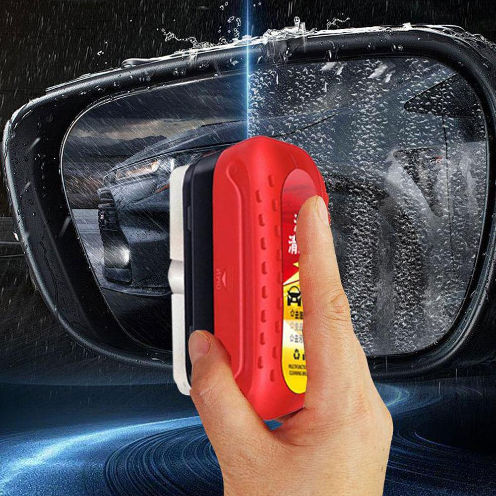 Car Glass Oil Film Cleaning Brush Agent Powerful Windshield Cleaner Rain Fog Proof Glass Sponge Water Spots Auto Removal Oil