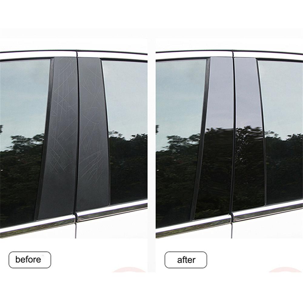 1Set Car Window Pillar Posts Door Trim Cover Piano Black For Nissan Rogue 14-20
