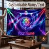 Weltraum Kosmisches Thema Decke Benutzerdefinierter Name Text Personalisierte Decke Weich Gemütlich Decke für Zuhause Sofa Bett
