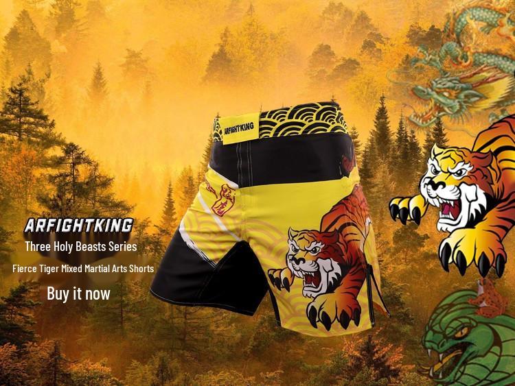 Quick-Dry MMA Training Shorts - Muay Thai, Kickboxing, Sanda, Customizable Venom Design