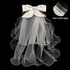 Short Headdress Bridal Wedding Photo Bow Headdress