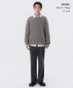 Musinsa Standard Oversized Ribbed Crew Neck Knit [Melange Light Grey]