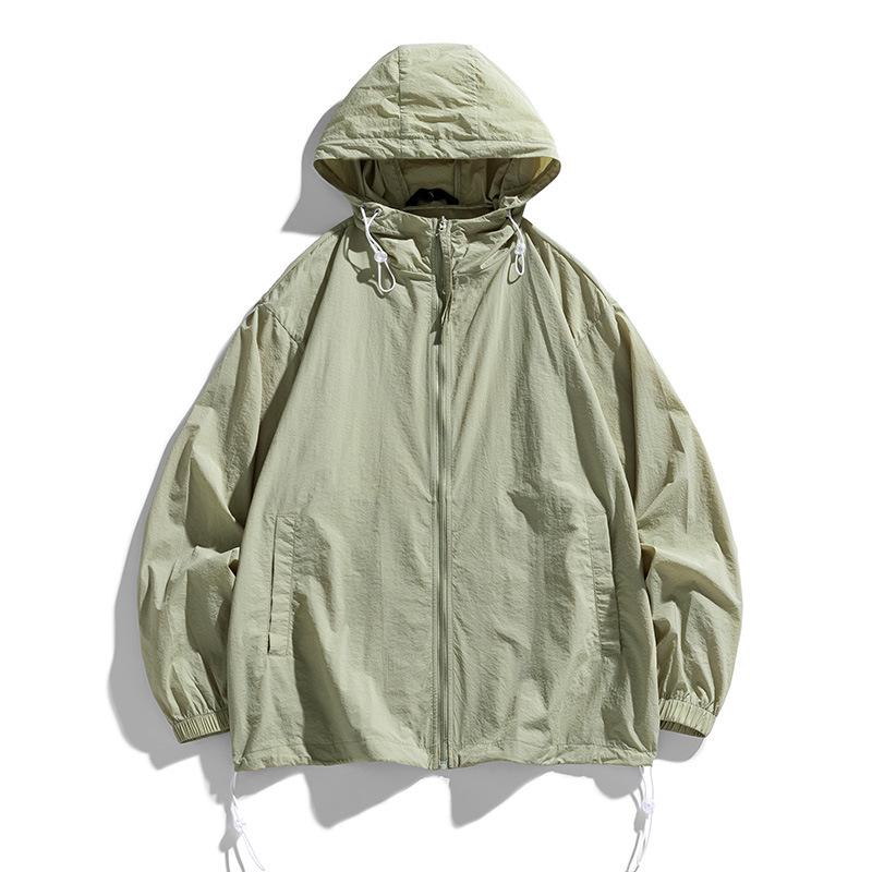 Men's Ice Silk Quick-Dry Sun Protection Jacket - Lightweight Outdoor Sports and Couple's Outfit Option.