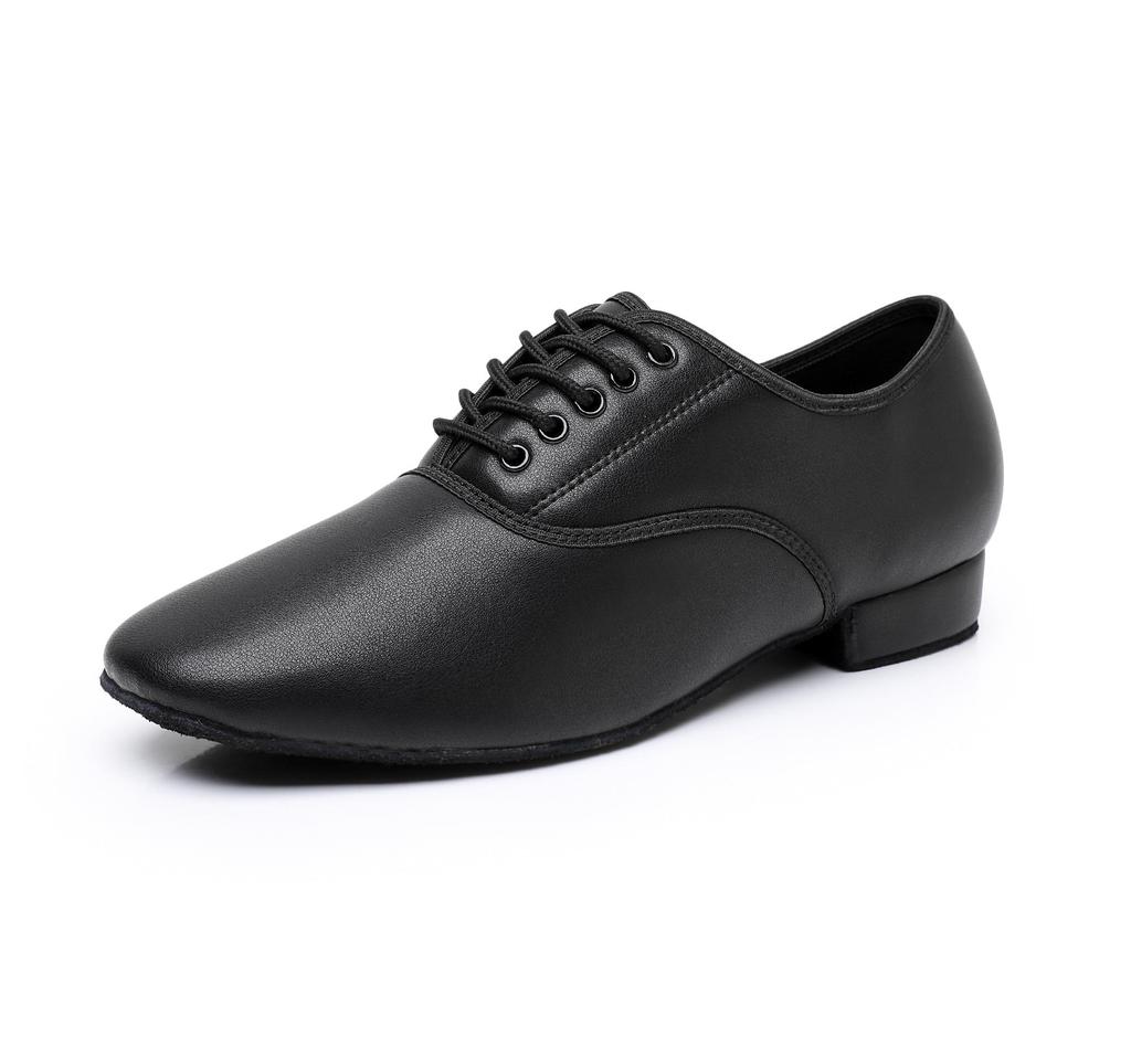 Leather Men Modern Dance Shoes Soft Soled Dancing Shoes Low Heel Adult Boy's Latin Tango Ballroom Shoes