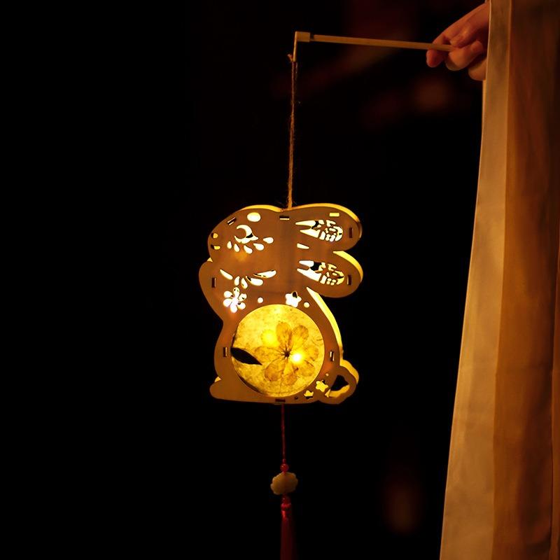 Creative DIY Handmade Lantern Kit for Kids Handheld Luminous Hanfu Decoration Ancient Chinese Festival Light