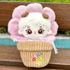 Flower-shaped Head Dress and Flower Pot Set for a 10cm Plush Toy, Pink. Perfect for Kigurumi, Otaku, and Mascot Costumes. [Used]