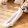 Fluffy Sleeping Socks 1 Pair Women Thigh High for Winter Thickened Coral Fleece Leg Soft Plush Warmer Long Stockings Warm Over Knee Boot Girls