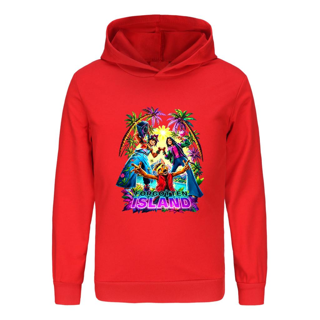 5877 Kids Boys Girls Forgotten Island Anime Print Casual Long Sleeves Hoodies