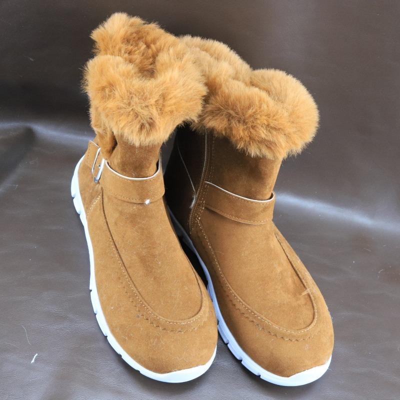 Winter Warm Women Ankle Snow Boots Fur Suede Casual Shoes Flats Short Plush Sneakers 2025 Woman Boots New Fashion Botas Mujer