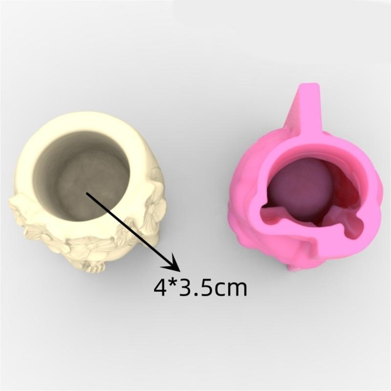 Girl Gypsum Silicone Mold  Succulents Concrete Flower  Vase Plaster Cement Mold Clay Mold Candle Holder Mold