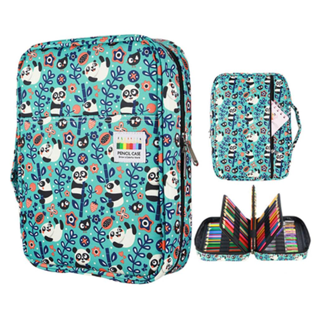 220 Slots Colored Pencil Case, Pen Bag Organizer with Handy Wrap Portable- Multilayer Pencils Case Holder for Kids Girls