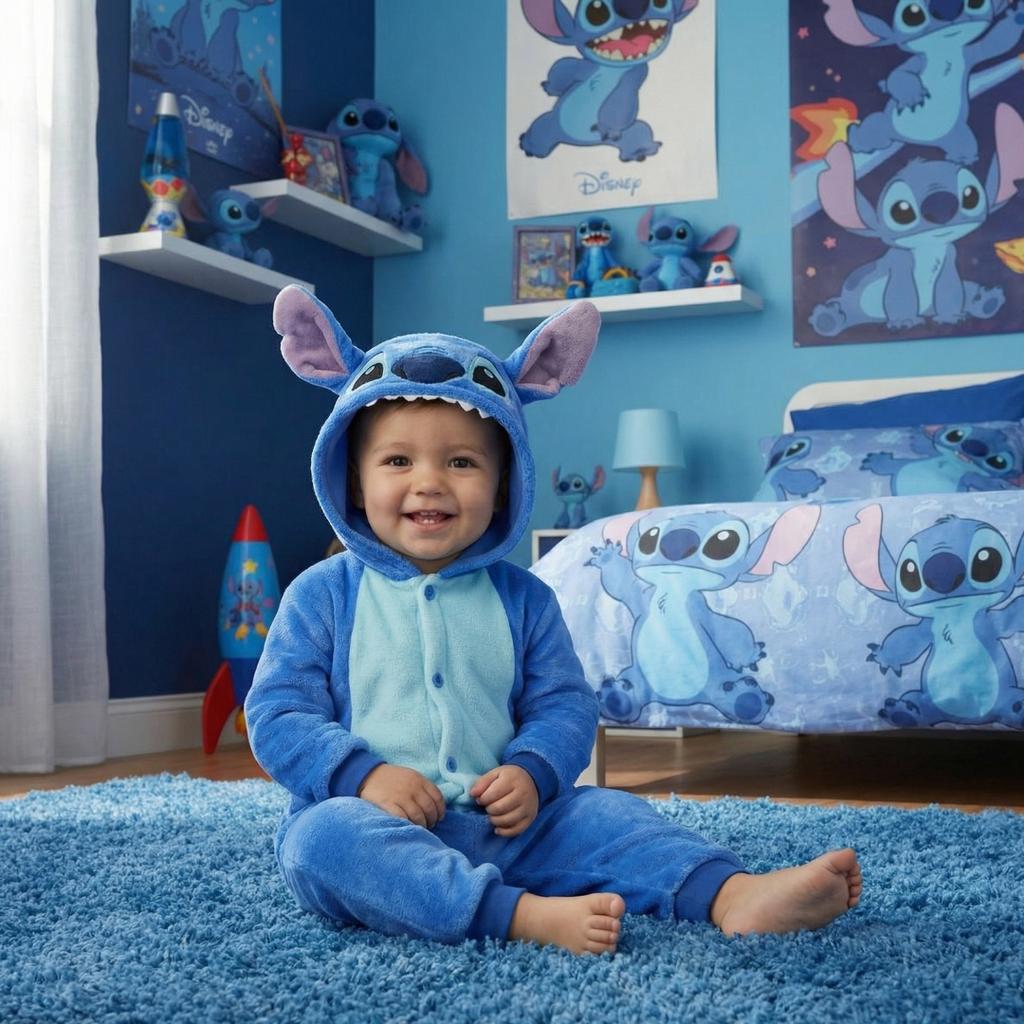 Piżama Onesie Przebranie Śpiochy Disney Stitch Niemowlę 110: 90-95 Cm