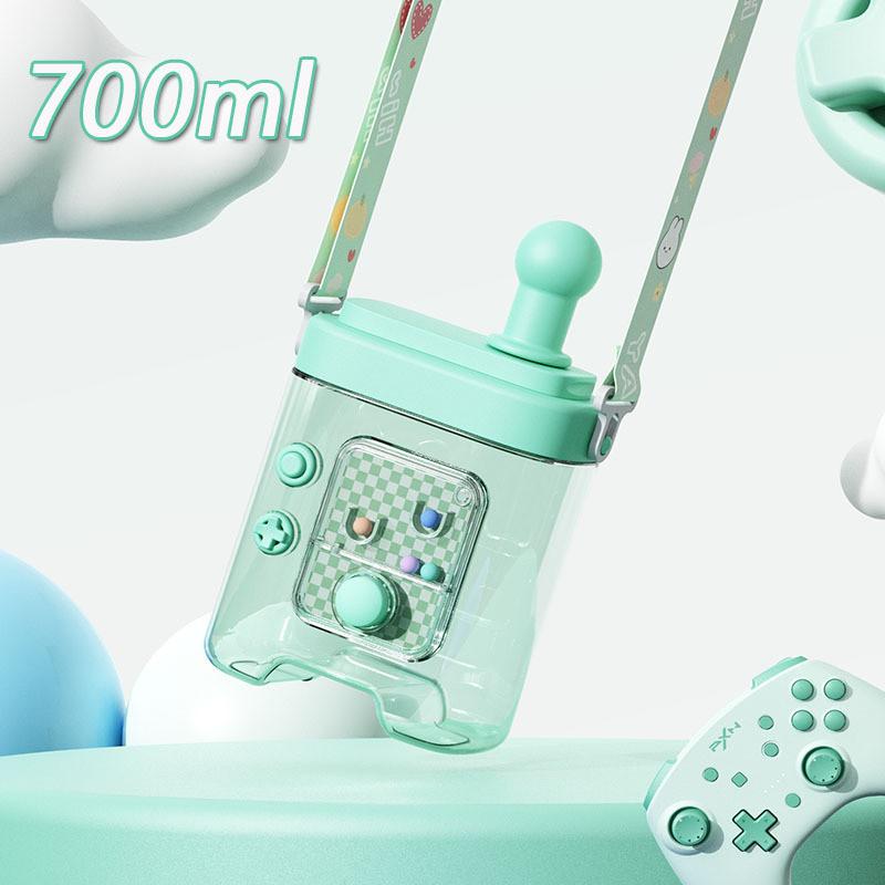 

Cartoon Water Bottle With Straw For Outdoor Use And Portable Carrying Fun Gift