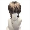 Handsome Anime Cos Wig Siamese Cat Short Gradient Hair Wolf-Tailed Mullet Head Wigs  for Boys
