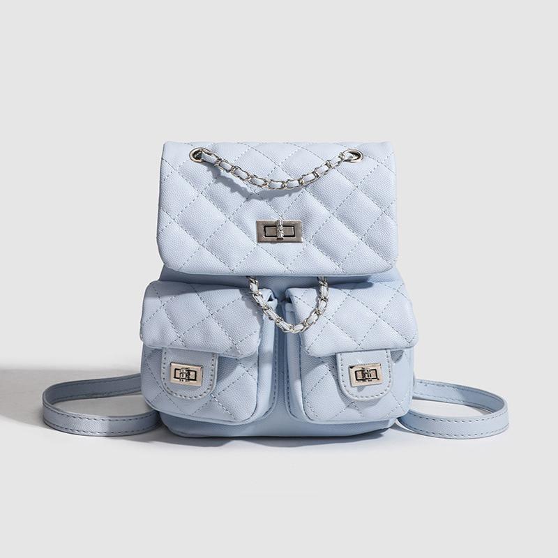 2025 Female Student Commuter Backpack Small Fresh Wind Bag Korean Mini Chain Lightweight Female Backpack