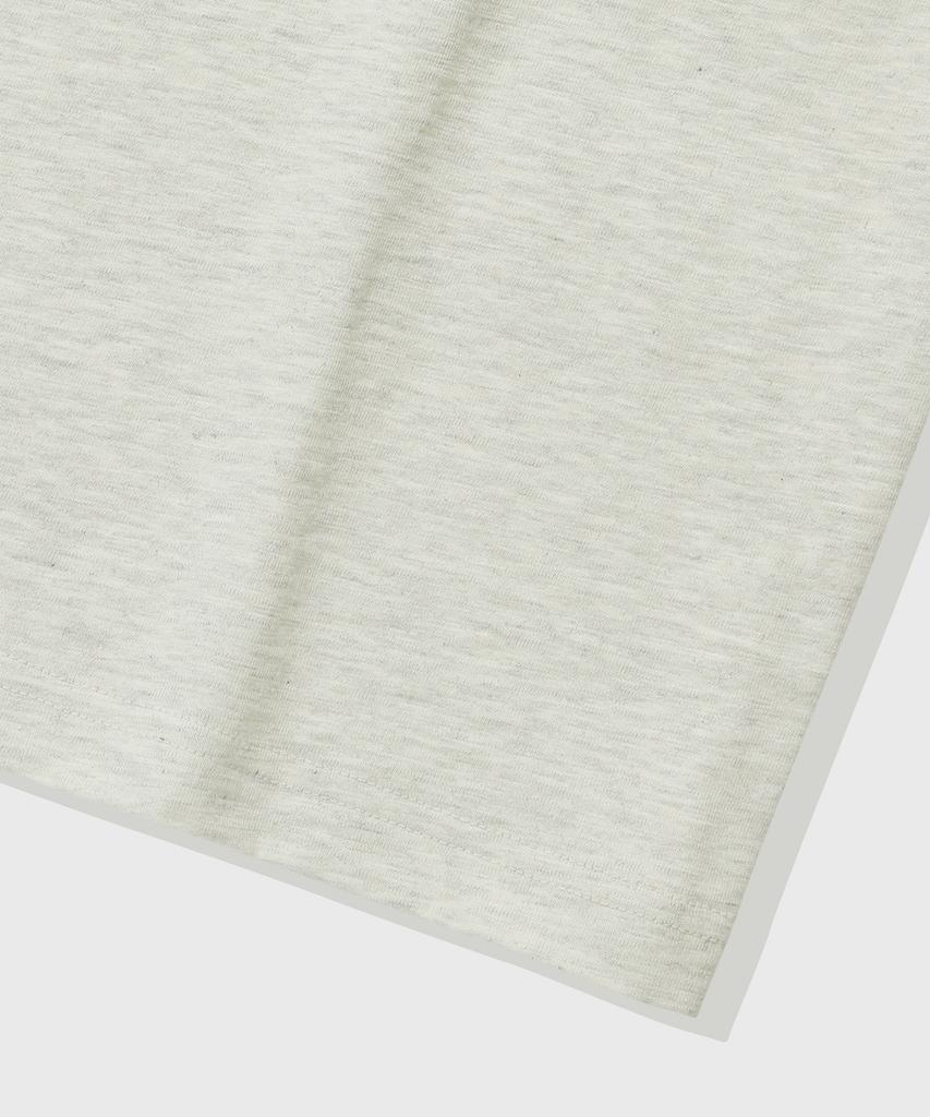 KIIMUIR [Crop] Flashmove Ringer Crop Short Sleeve T-Shirt_Oatmeal