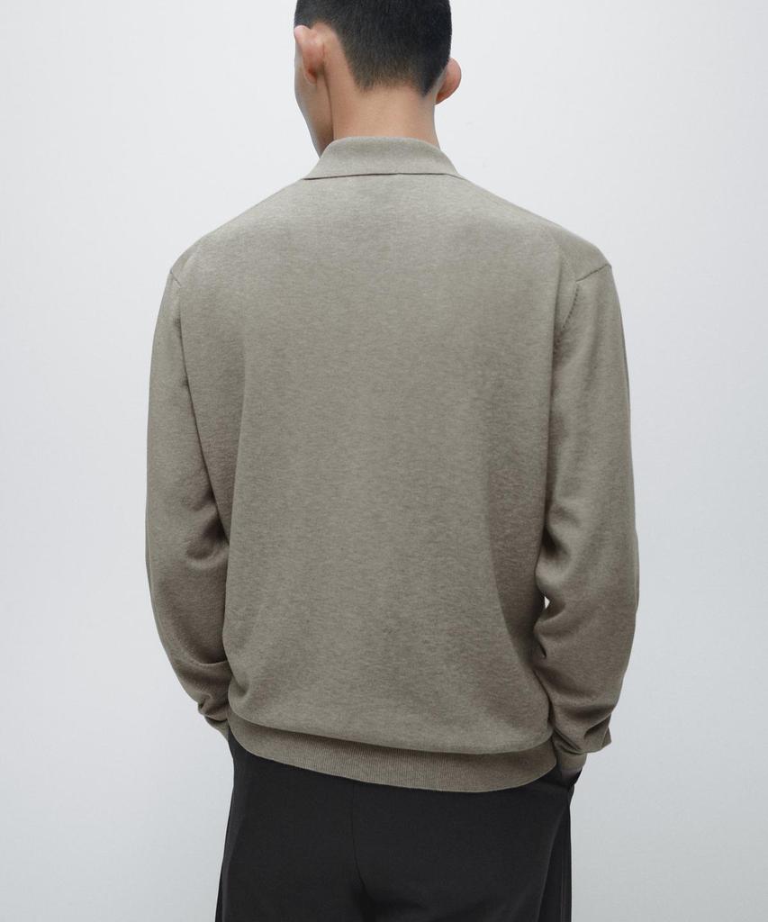 Masimodutti Cotton Knit Polo Sweater