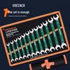 14-Piece Double-Ended Open-End and Box Wrench Set (Sizes: 8-10, 17-19)