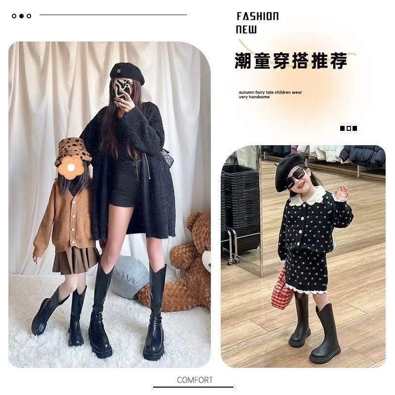 Girls boots children Martin boots 2025 new baby princess girl model catwalk high leather boots