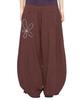 GLACK Gzp005 Cosmic Flower Seersucker Pants (Brown)
