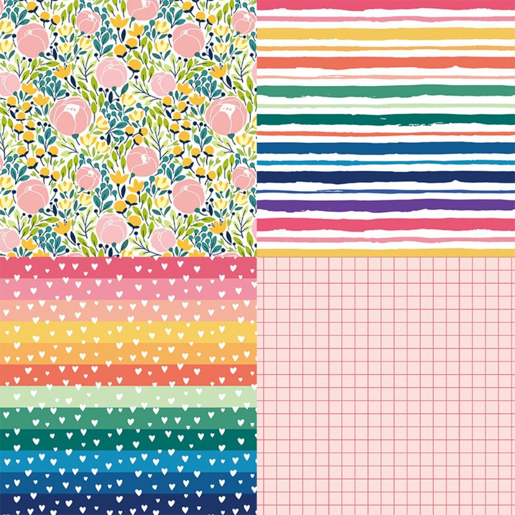 24 Sheets 6 Inch DIY Album Scrapbook Decorative Paper Pad Single Sided Background Cardstock Paper Patterned Papers for