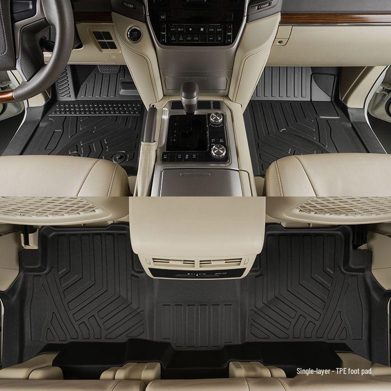 Waterproof Wear-Resistant Carpet Floor Mats for Toyota Land Cruiser LC200/LC300 Door Sills