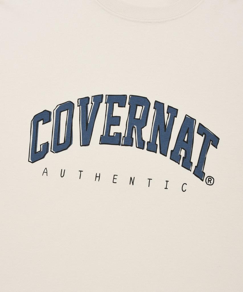 COVERNAT Arch Logo Layered Long Sleeve Ecru
