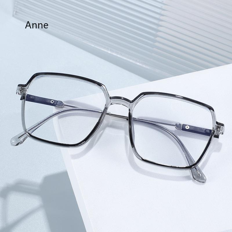 Fashion Leopard Oversized Myopia Glasses Women Square Blocking Blue Light Ultralight Computer Graduation Eyeglasses minus