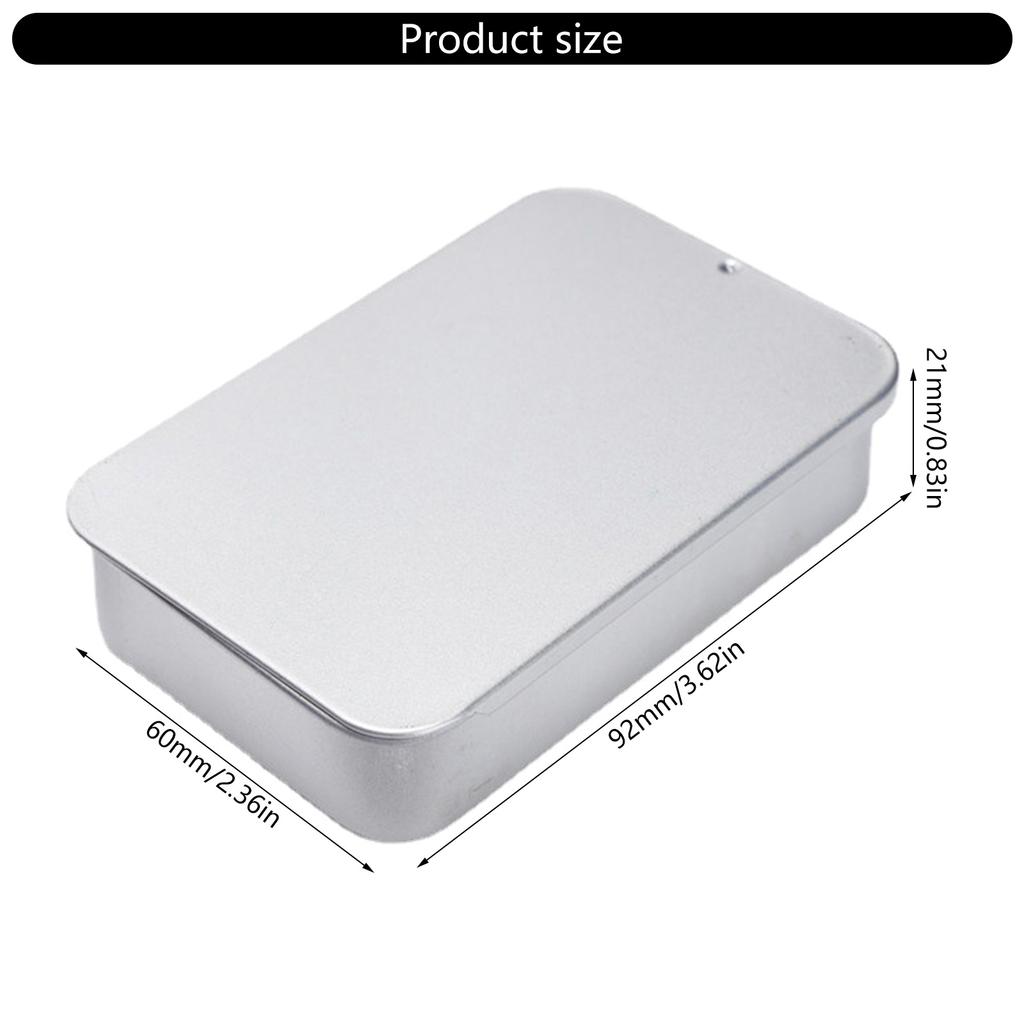 Pack of 2 Portable Sturyd Iron Sliding Lid Containers Accessory for Small Items Storage In Bedroom or Office Supplies