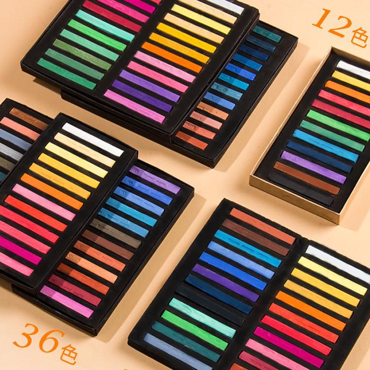 

Multicolor Dazzling Pastel Set for Kids Art and Doodling 12 Colors Square Pastels