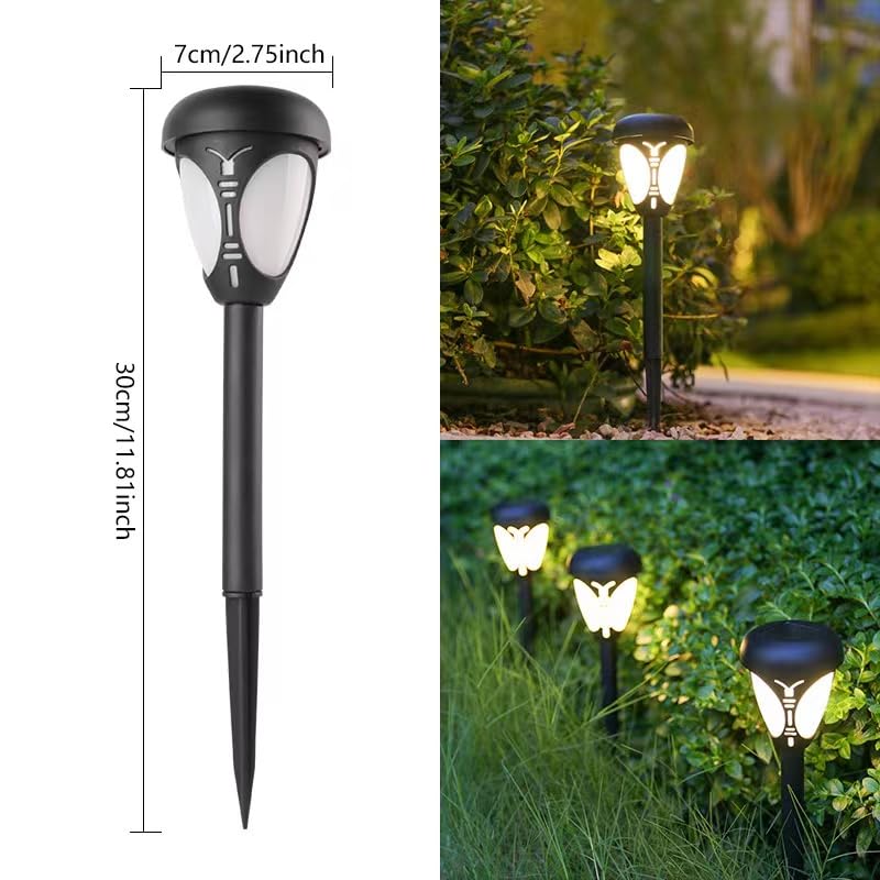 LITNOFAY Iluminare Solară de Exterior pentru Grădină LED Lumini Solare cu Auto IP44 Lumini Elegante Încastrate pentru Flori și Terasă cu Lumini Calde, Lumini,