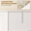 Tall Bathroom Cabinet, 6 Doors, 2 Glass 2 Louvered, Adjustable Shelf, White