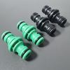 12Pc 1.6cm/0.63in 3/8'' quick connect bidirectional nipple garden irrigation water pipe joint drip irrigation adapter faucet IBC