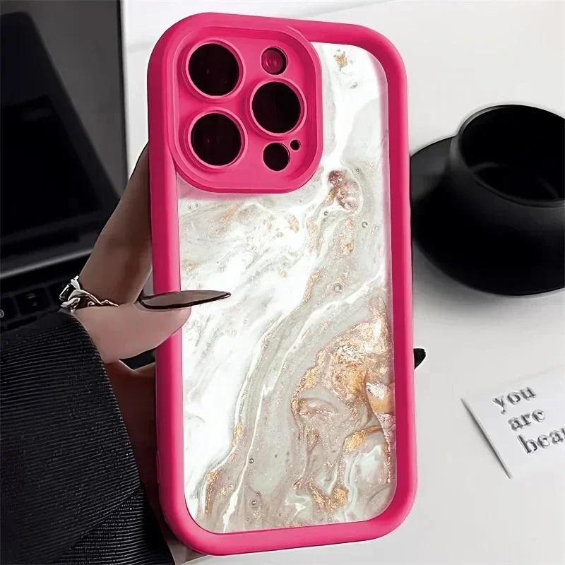 Marble Pattern Phone Case For iPhone 15 Pro Case for iPhone 11 12 13 14 Pro Max Mini XR XS 7 8 Plus SE2 Matte Shockproof Cover