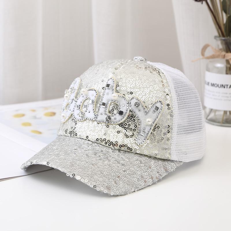 Children Big Bow cartoon Baseball Cap Cute Girls Pearl Snapback caps Sun Caps Mesh Rabbit Ear UV Protection Summer Hats boy