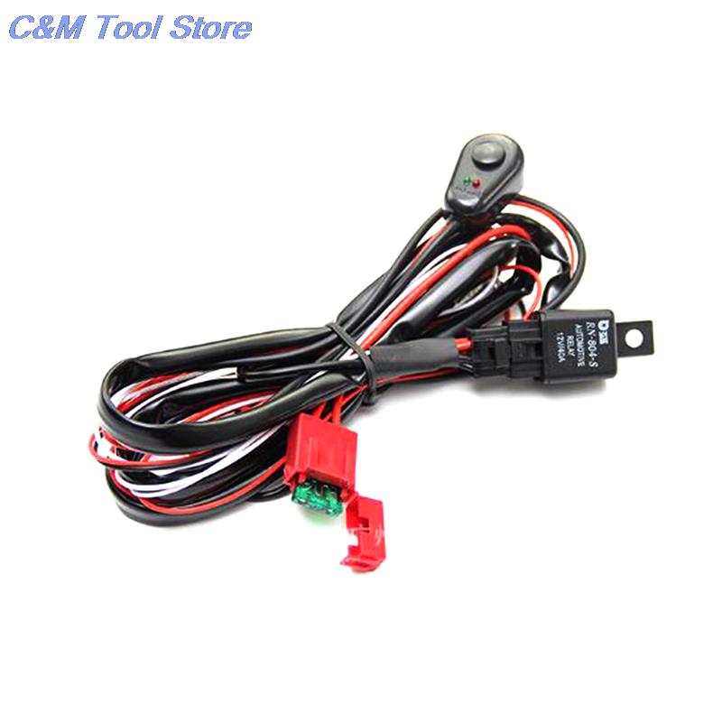 New 1pc LED Work Light Bar Wiring Harness Control Switch Kit Offroad 12V 40A CarLamp