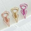 10PCS Cute Paper Clip Flower Shape Paper Clip Metal Bookmarks Planner Clips Clamp for Home Office Supplies Desk File