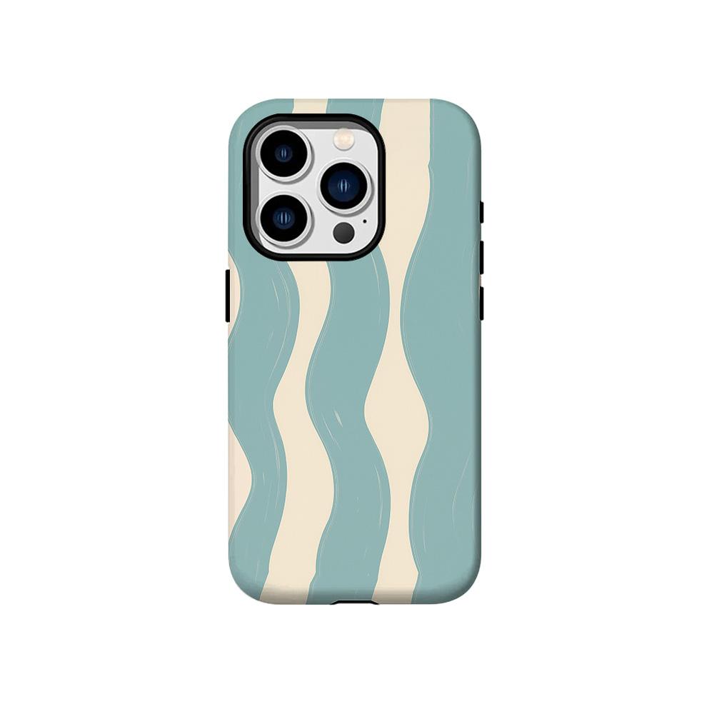 

Розкішний чохол Clmj Lrregular Waves з червоною смугою для iPhone 17 16 15 14 13 12 11 Air Pro Max Plus Розкішний двошаровий чохол iPhone 17 Air
