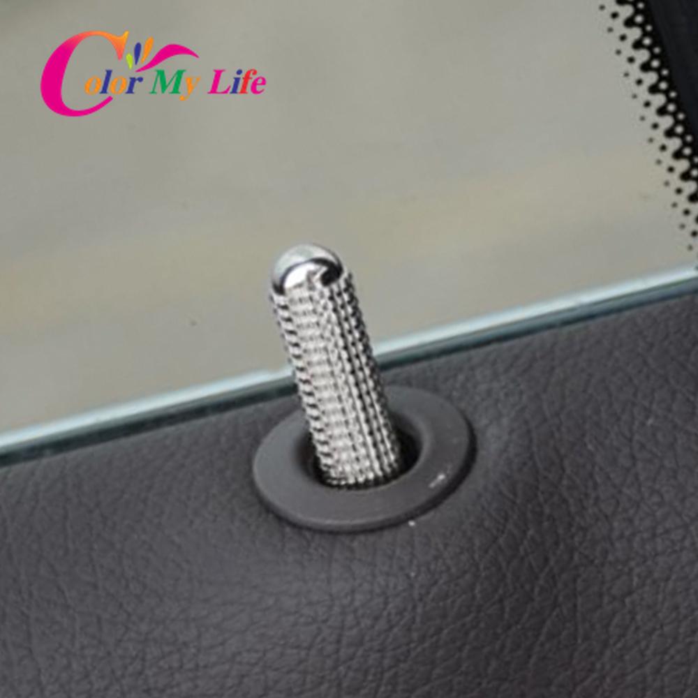 Color My Life Car Door Bolt Lock Pin Auto Door Bolt for Mercedes Benz C W205 GLC GLE E W213 CLA GLA A Class Modified