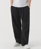 PIANER Comfortable Linen One-Pleat Wide Pants (Black)