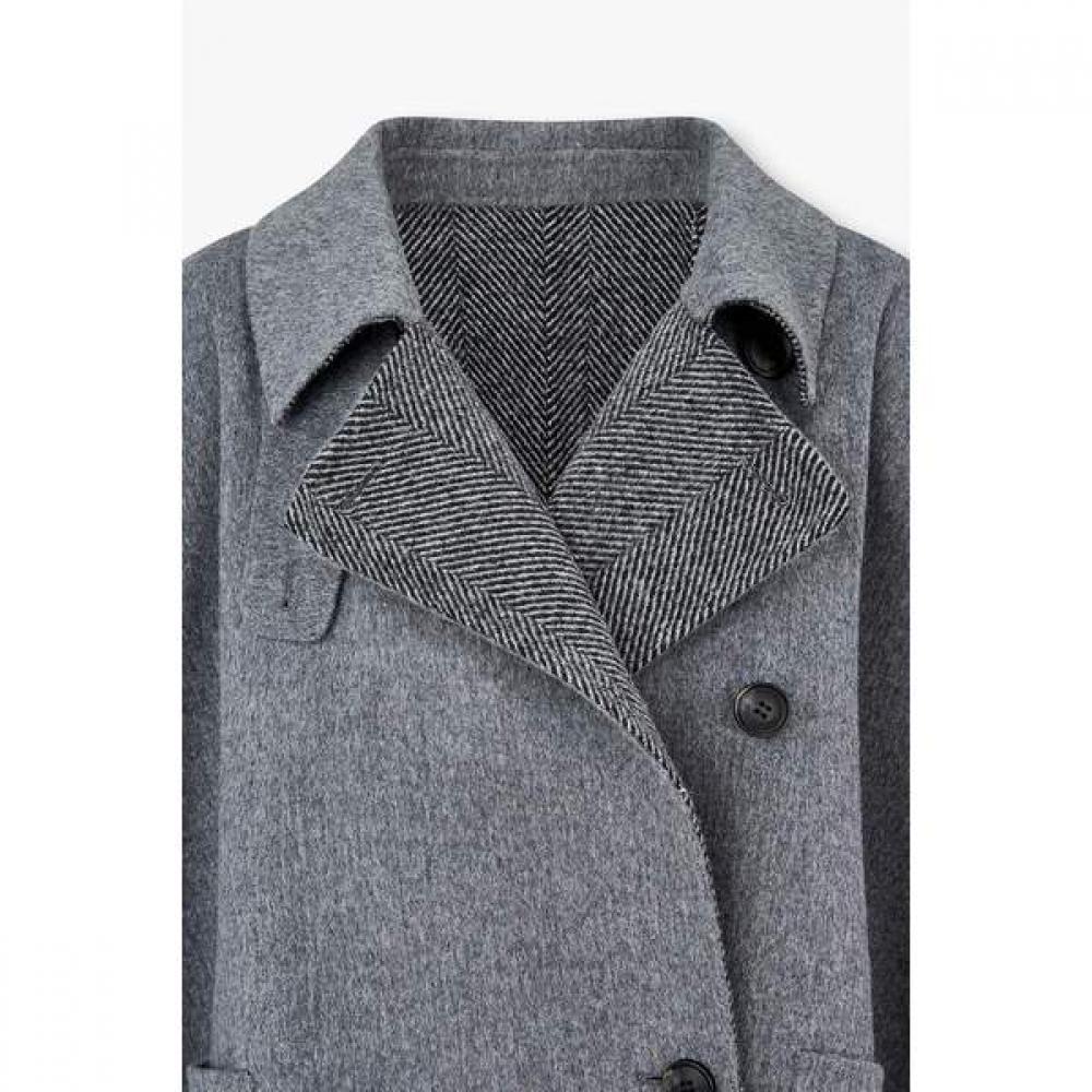 Voice Of Voices Wool Blend Poncho Half Coat 7156416001