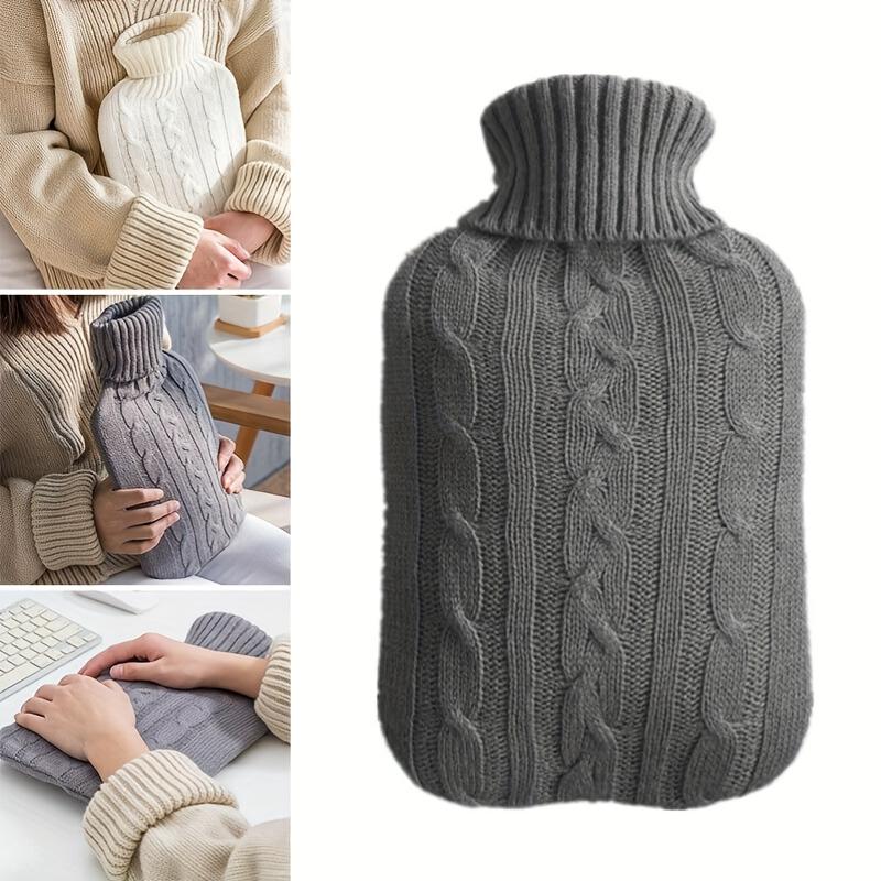 1pc Gray Hot Water Bottle Cover - Cozy Winter Warmth, Durable Polyester, No Electricity Needed, Perfect for Home&Office Use