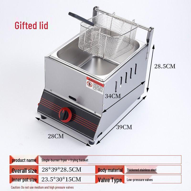 

Газовая фритюрница и котел для варки шашлычков и картофеля фри Stainless Steel + Five-Year Warranty