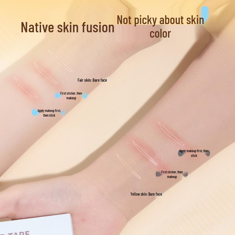 GECOMO Invisible Double Eyelid Stickers: Long-lasting, Versatile Style for Inner and Single Eyelids.