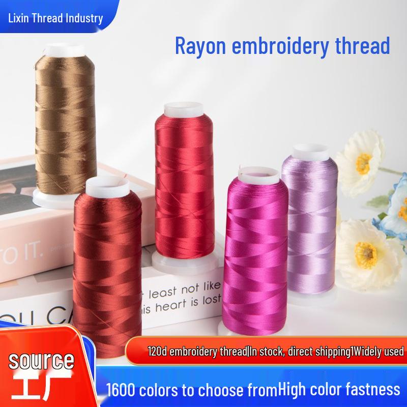 Multicolor Rayon Embroidery Thread for Textile and Clothing